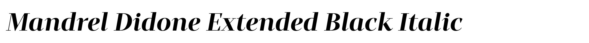 Mandrel Didone Extended Black Italic image